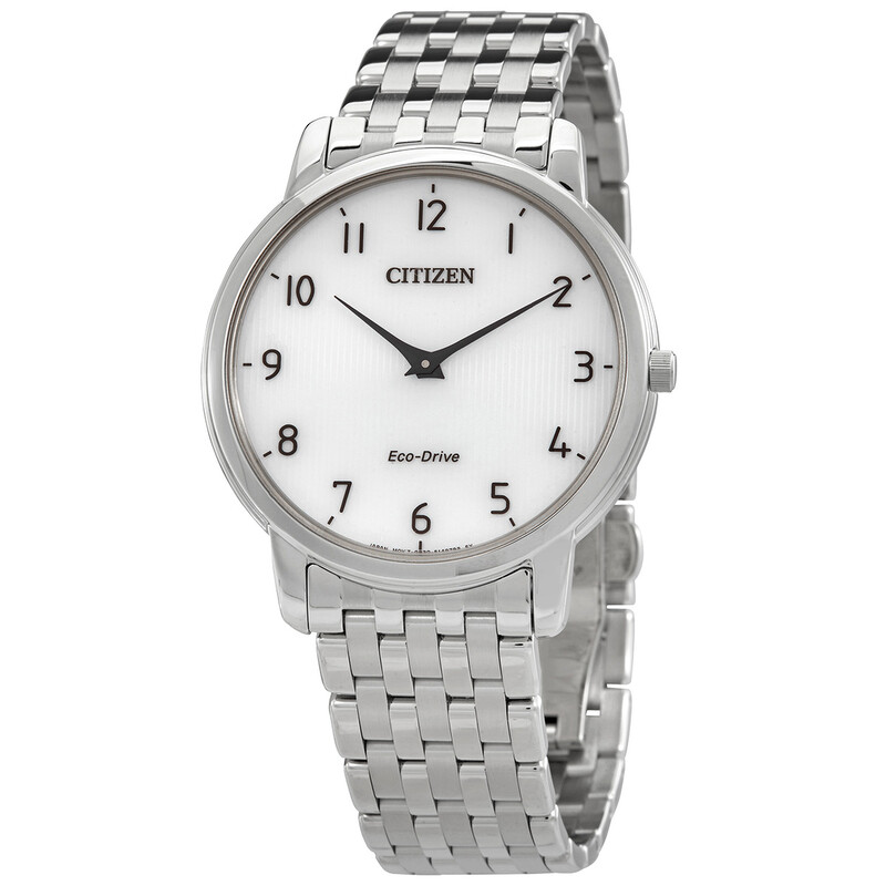 Citizen Stiletto Eco-Drive White Dial Men's Watch AR1130-81A