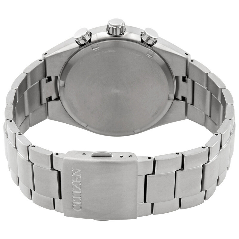 Citizen Super Titanium Chronograph Eco-Drive Red Dial Men's Watch