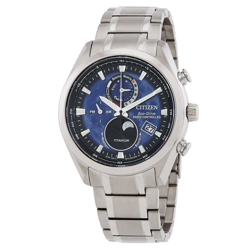 Citizen Tsuki-yomi A-T Eco-Drive Perpetual World Time Blue Dial