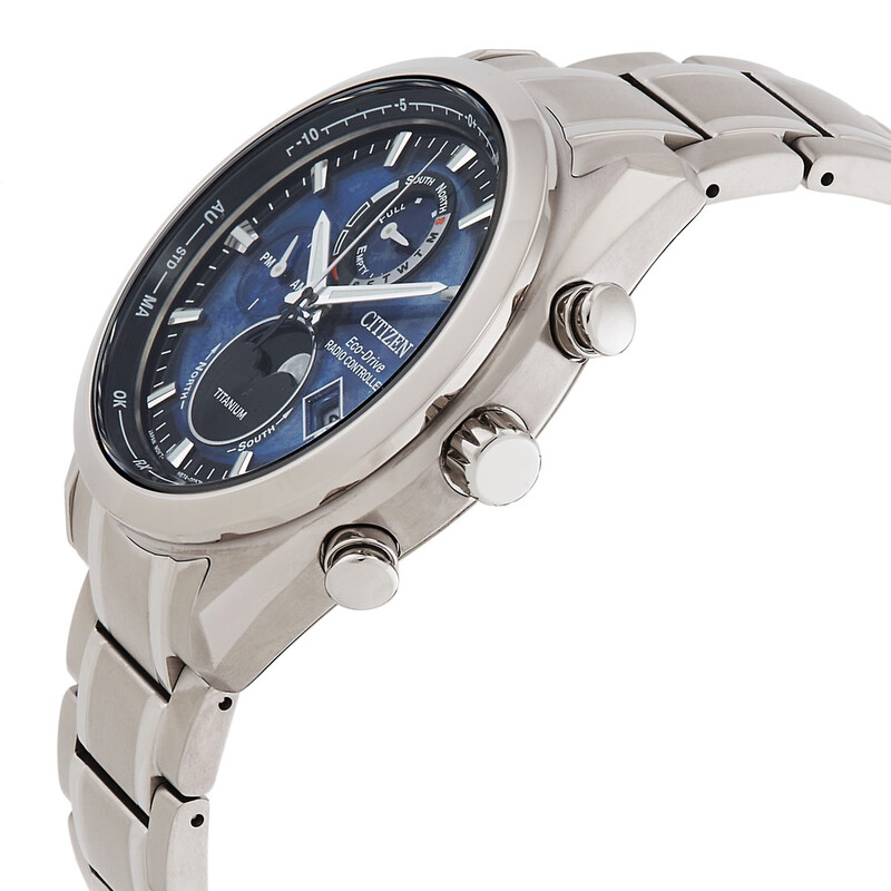 Citizen Tsuki-yomi A-T Eco-Drive Perpetual World Time Blue Dial