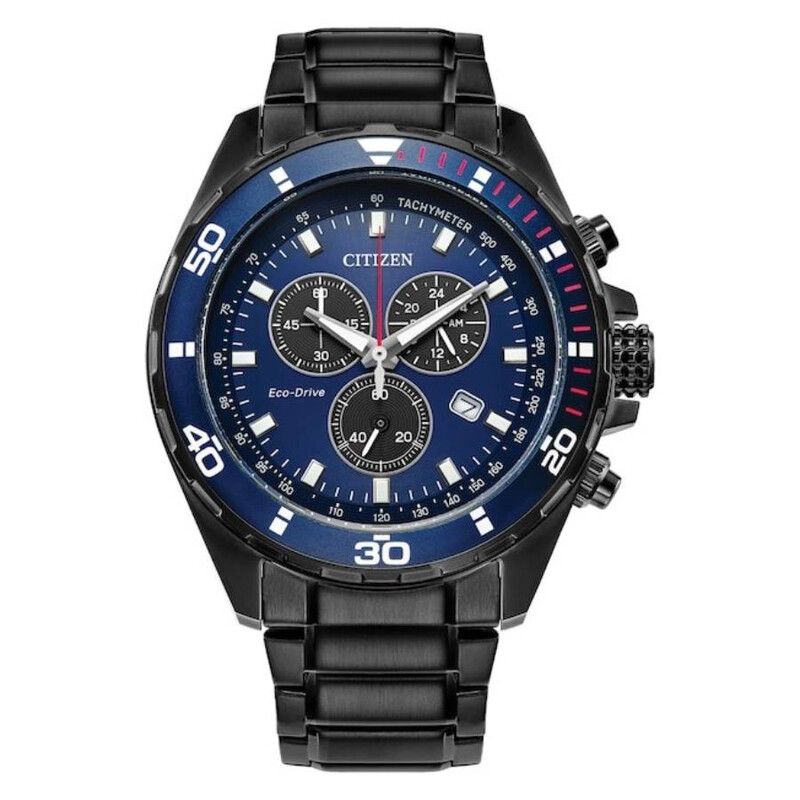 藍！ Citizen Zenshin Super Titanium Men's Blue Dial Chronograph Watch