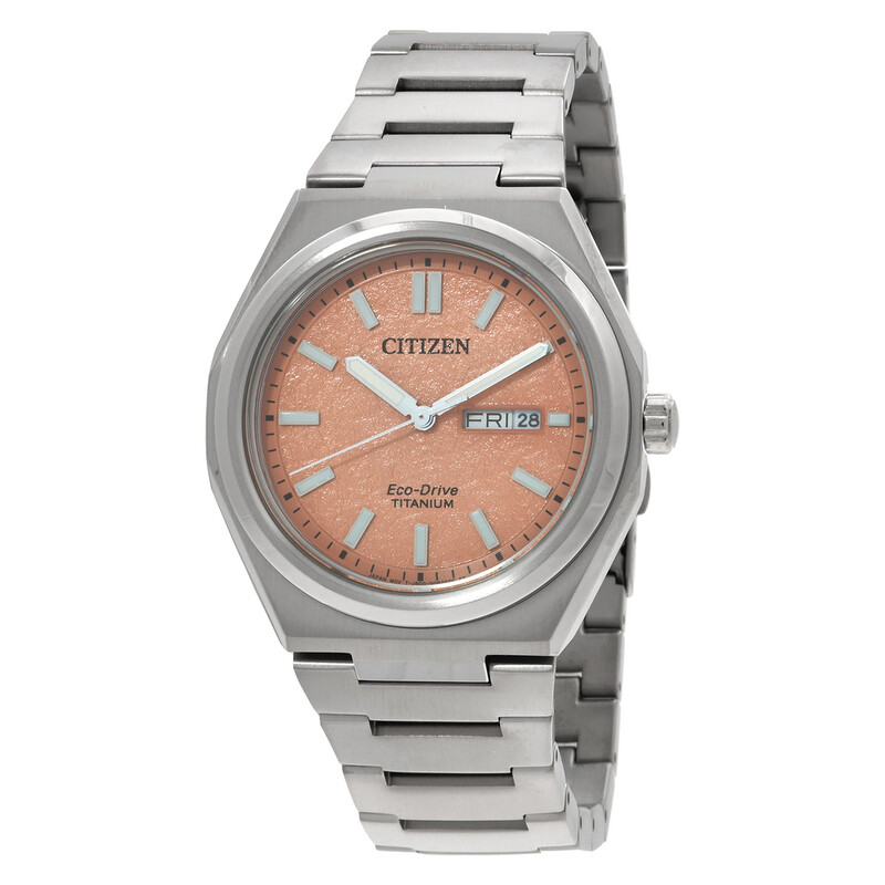 Citizen Zenshin Three-hand Orange Dial Men's Watch AW0130-85Z
