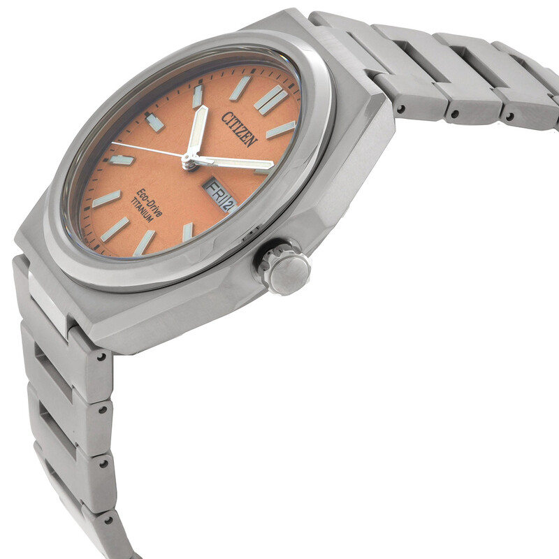 Citizen Zenshin Three-hand Orange Dial Men's Watch AW0130-85Z