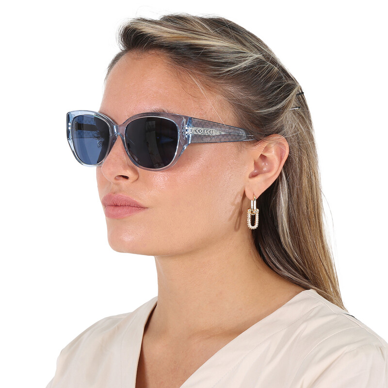 Coach Blue Cat Eye Ladies Sunglasses HC8362U 574080 57  display picture 2