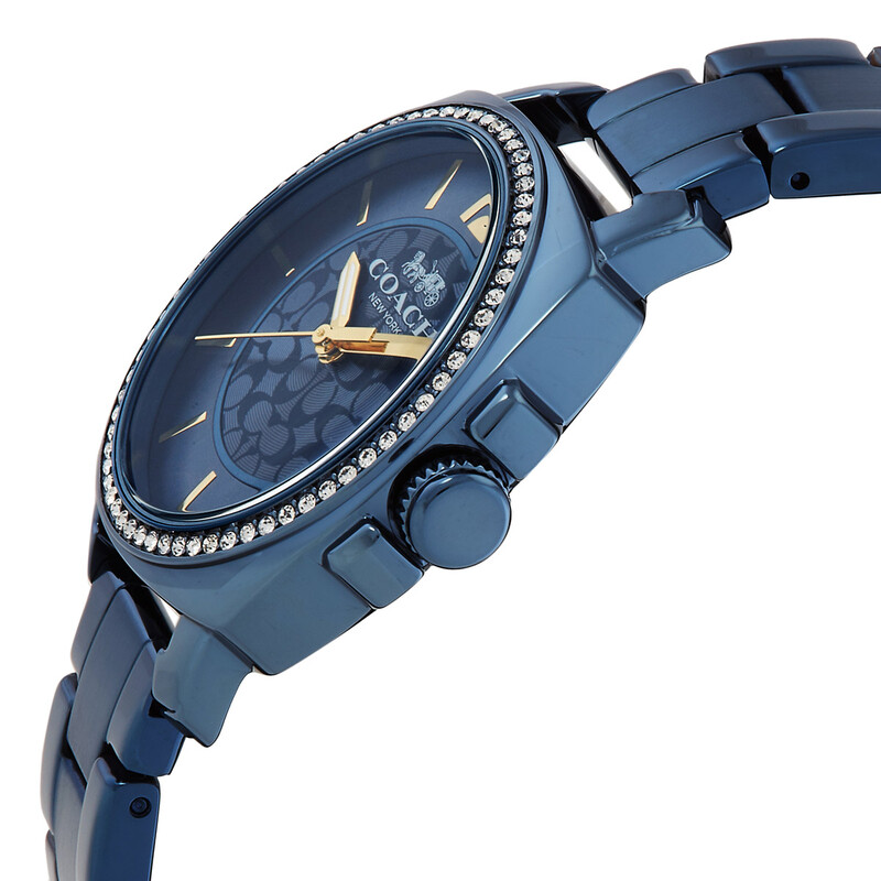 Coach Boyfriend Quartz Crystal Blue Dial Ladies Watch 14503985