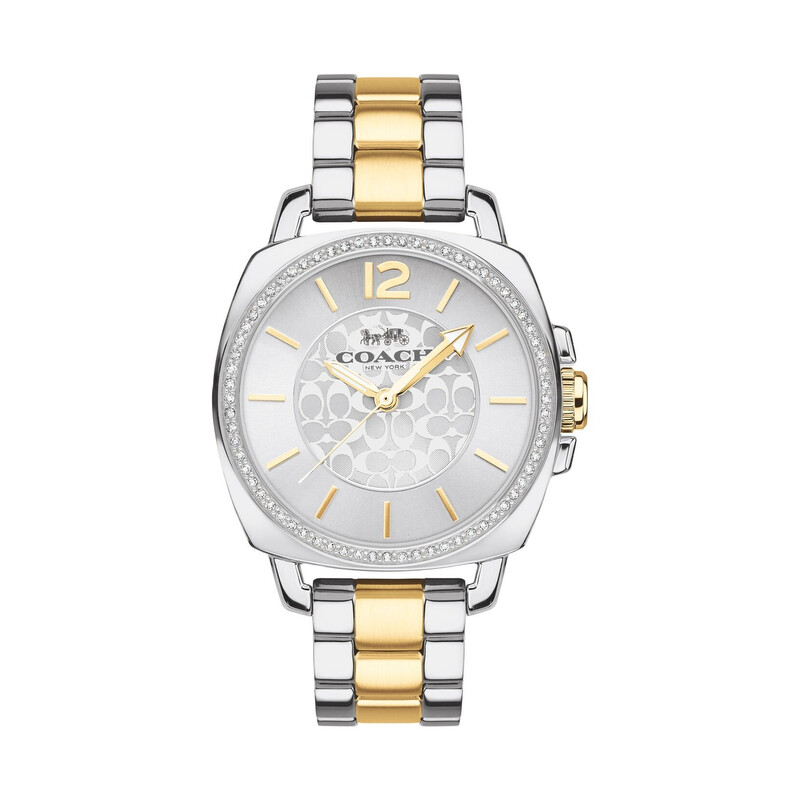 Coach Boyfriend Quartz Crystal Silver White Dial Ladies  display picture 2