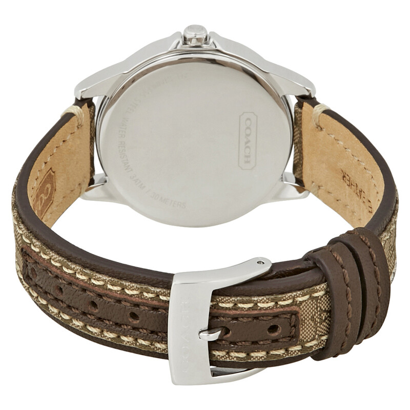 Coach New York 14501525 Stainless Steel w/ Genuine Leather Band Ladies Watch Coach Classic Signature Women main image 3