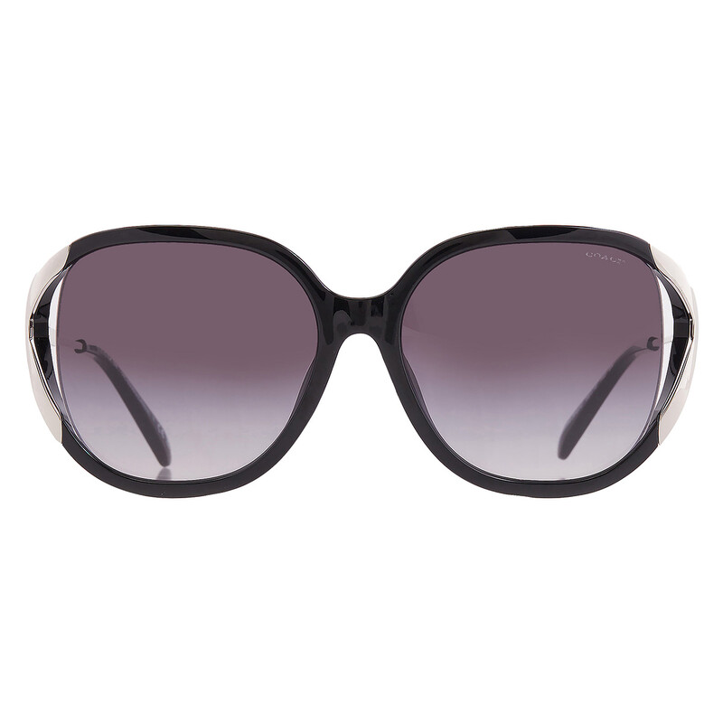 Coach Gradient Grey Oval Sunglasses HC8396U 50028G 56 725125501736