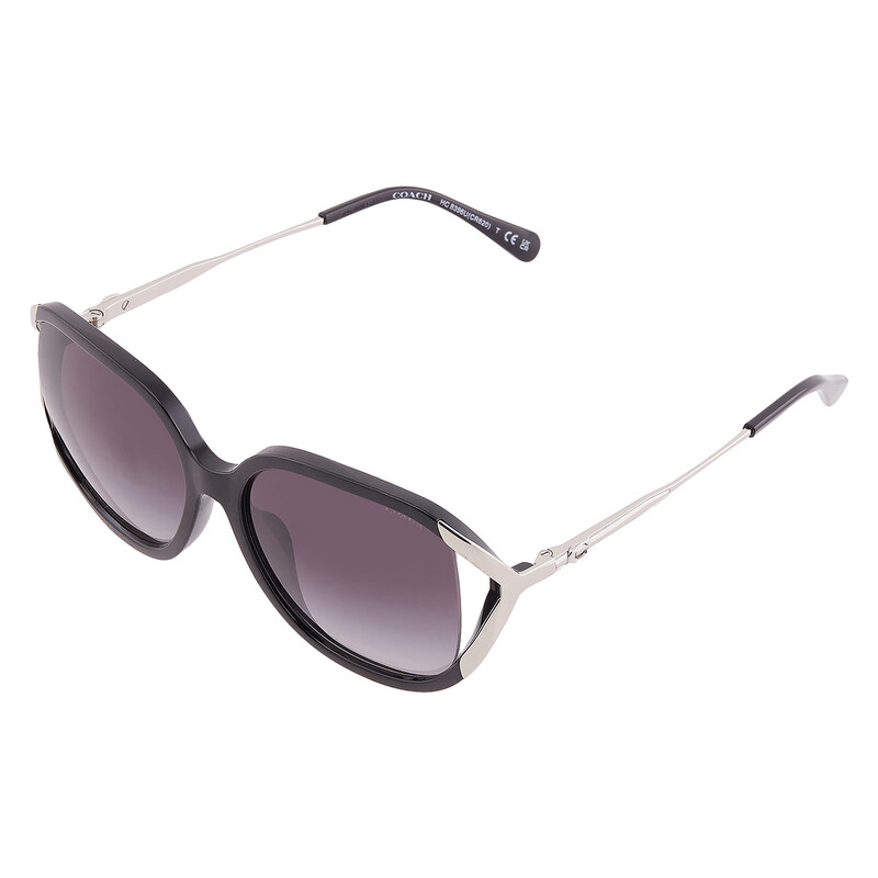 Coach Gradient Grey Oval Sunglasses HC8396U 50028G 56 725125501736