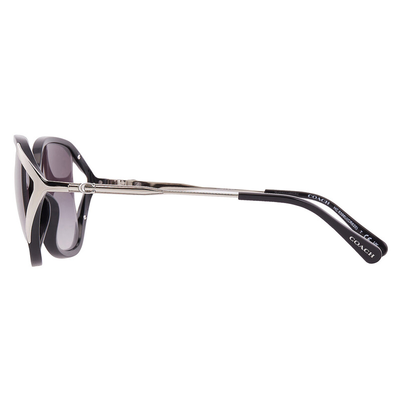 Coach Gradient Grey Oval Sunglasses HC8396U 50028G 56 725125501736