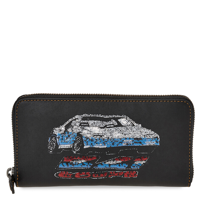Coach Ladies Zip Around Wallet 1941 Black Co Car Acc Zip 58183