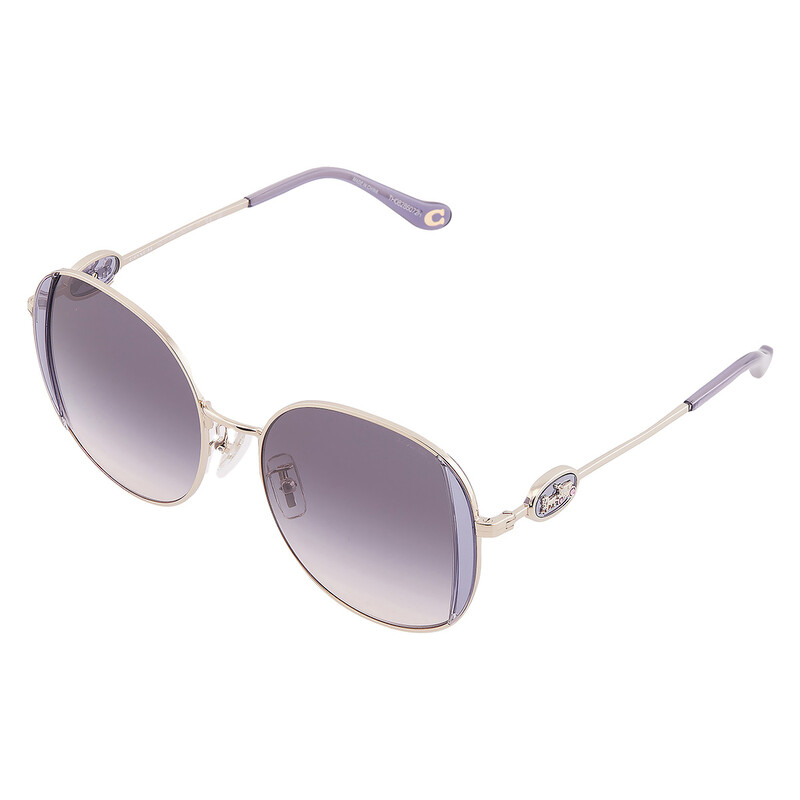 Coach Lilac Peach Gradient Round Ladies Sunglasses HC7176B  display picture 2