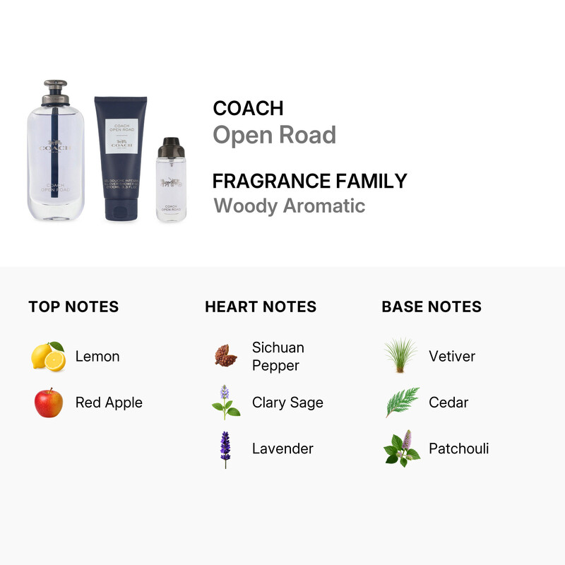 Coach Men's Open Road 3pcs EDT Gift Set Fragrances 3386460134774