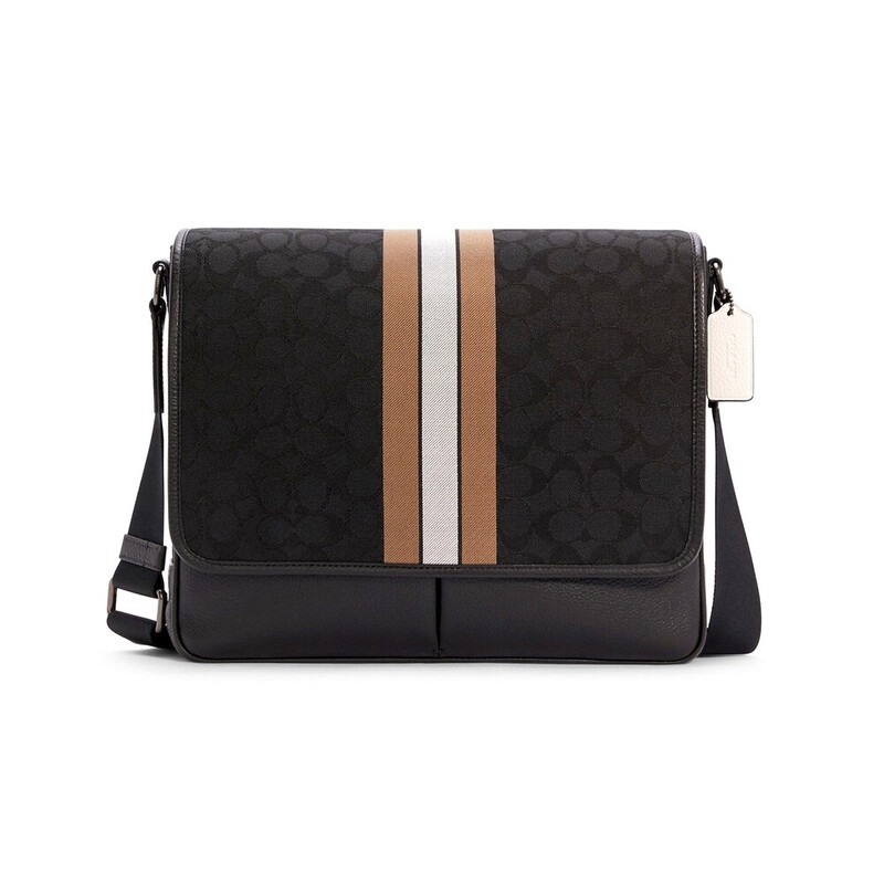 Coach Men's Thompson Map Bag In Signature Jacquard With Varsity