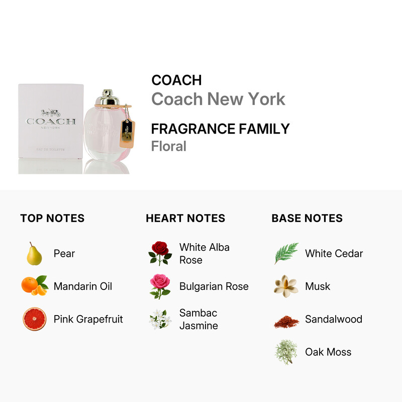Coach New York / Coach EDT Spray 3.0 oz (90 ml) (w) 3386460079136
