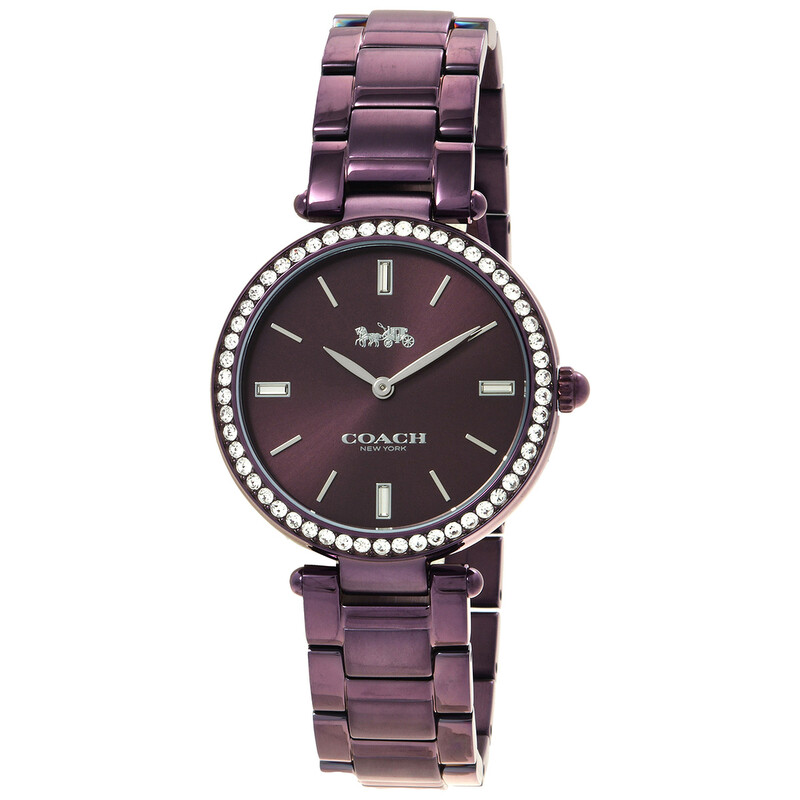 Coach Park Quartz Crystal Purple Dial Ladies Watch 14503422