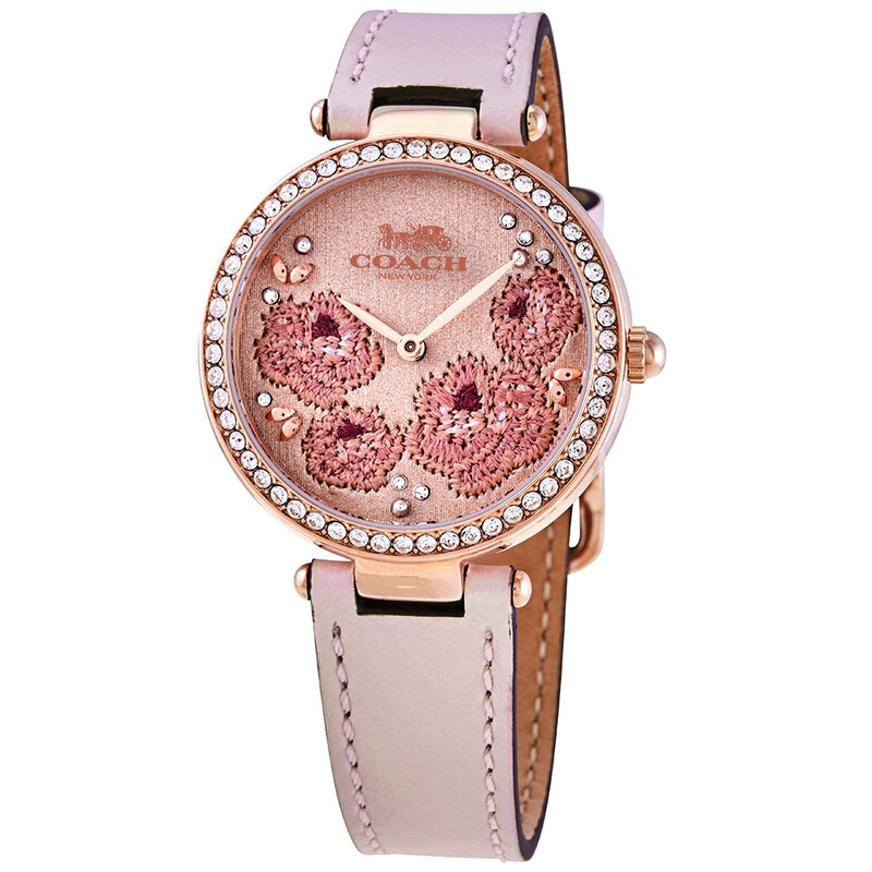 Women\'s Floral Dial Strap Watch Rose Gold /Pink Timex Women main image 3