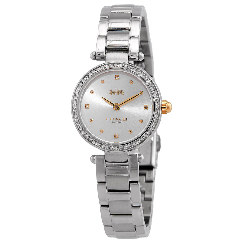 Coach Park Quartz Crystal Silver White Ladies Watch 14000092  display picture 3