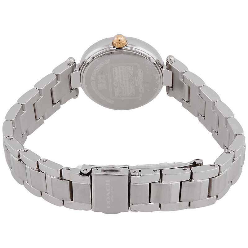 Coach Park Quartz Crystal Silver White Ladies Watch 14000092