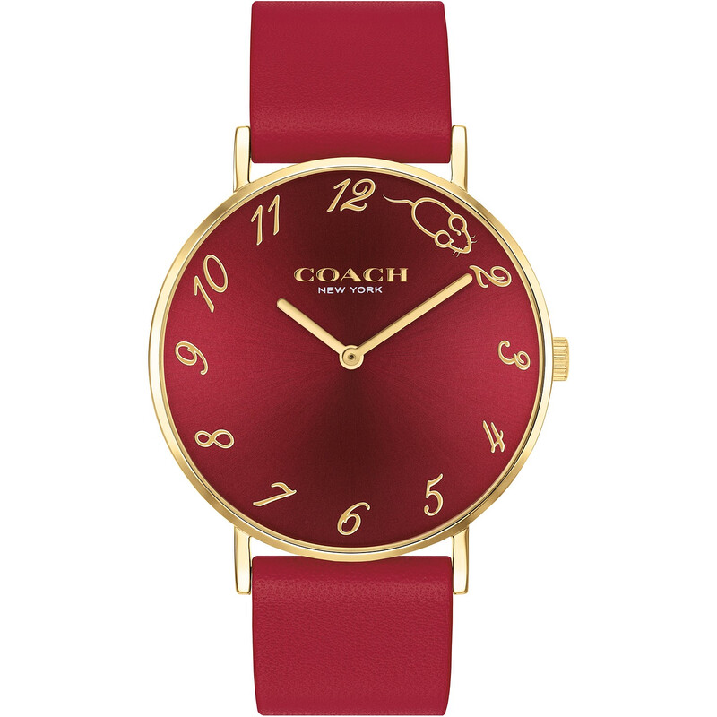 Coach Perry Quartz Red Dial Red Leather Ladies Watch 14503486 ...
