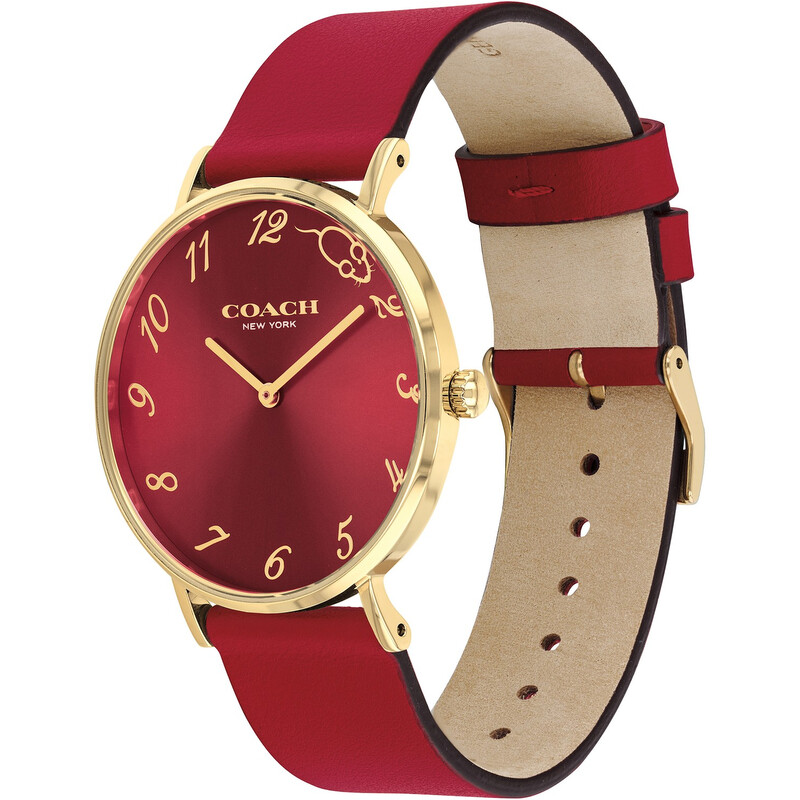 Coach Perry Quartz Red Dial Red Leather Ladies Watch 14503486 ...