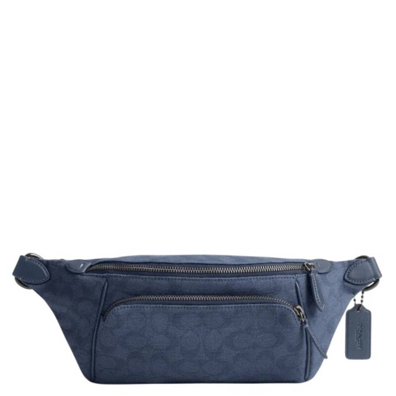 Coach Signature Canvas Jacquard League Belt Bag CU008 D61
