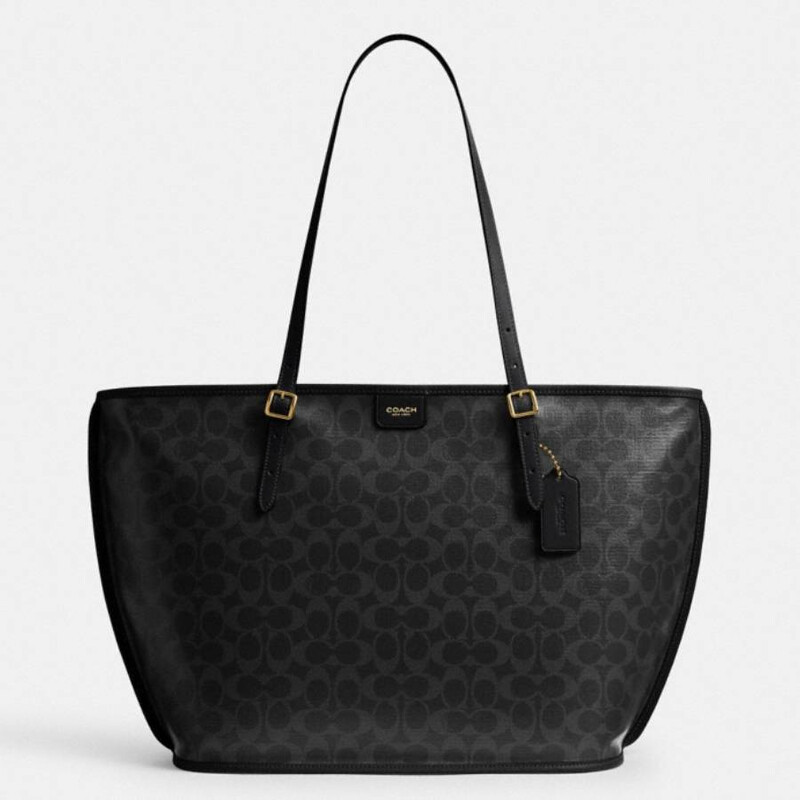 Coach Signature Canvas Taxi Tote Bag CCC40 B4TQR 196395963829
