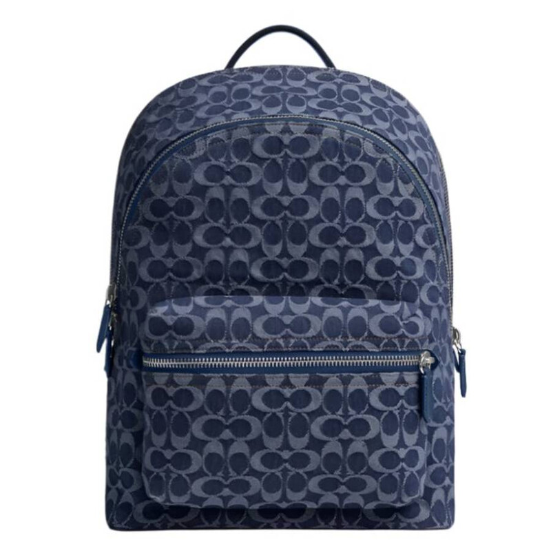 Coach Signature Denim Charter Backpack CAJ71 DEB 196395724451