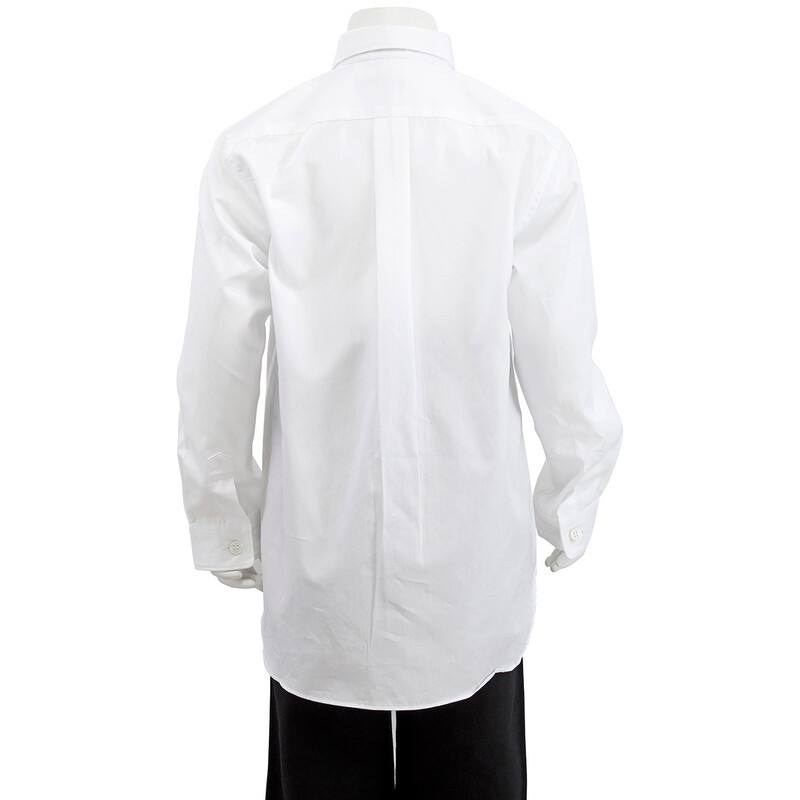 Comme Des Garcons Kids Long-sleeve Heart Patch Cotton Shirt, Size