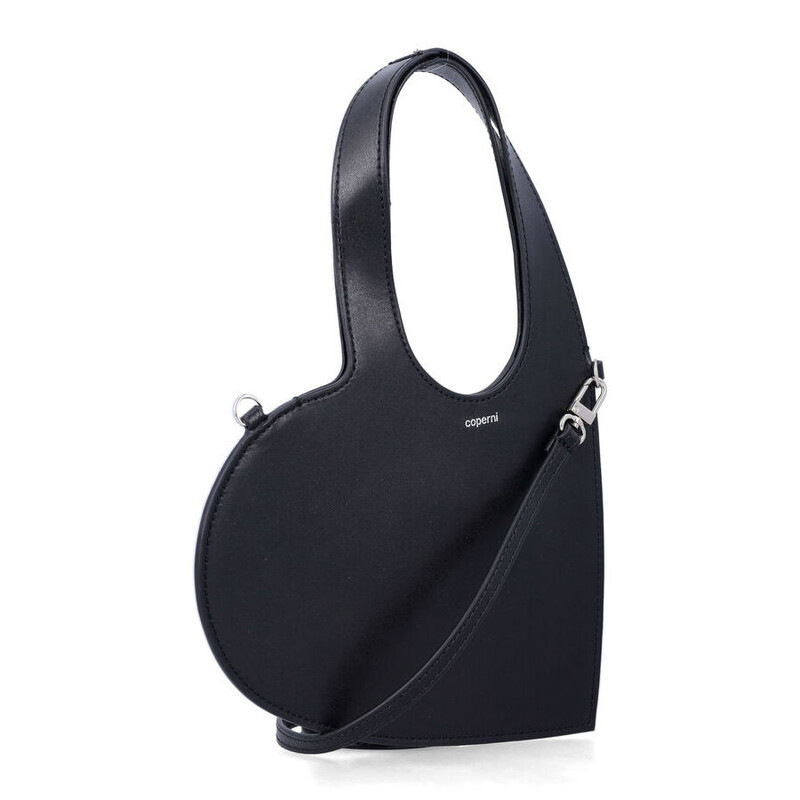 Coperni Mini Heart Tote Bag Black Calf Leather Shoulder