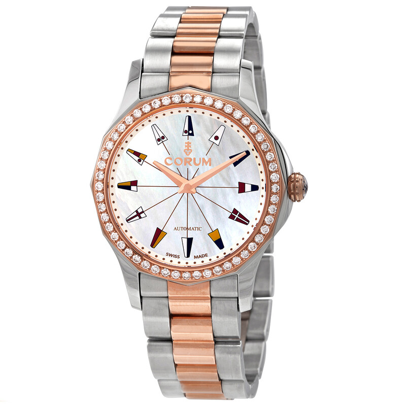 Corum Admiral Automatic Diamond Mother of Pearl Dial Ladies Watch