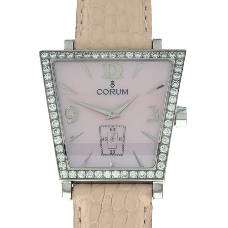 Corum Trapeze Quartz Diamond Pink Dial Ladies Watch Z106/93745