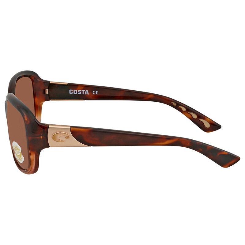 Costa Del Mar Gannet sunglasses GNT 120 polarized lens brown tortoise frame Costa Del Mar GNT 120 OCP Gannet Sunglasses - TackleDirect main image 4