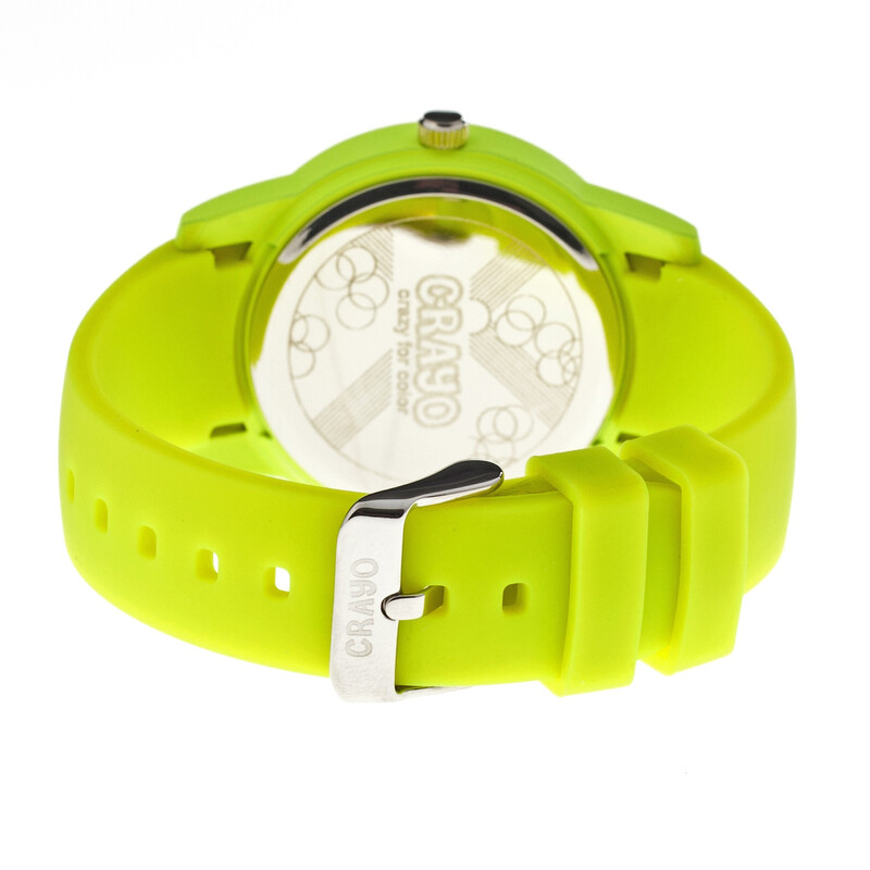 Crayo Festival Lime Dial Lime Silicone Unisex Watch CR2002  display picture 2