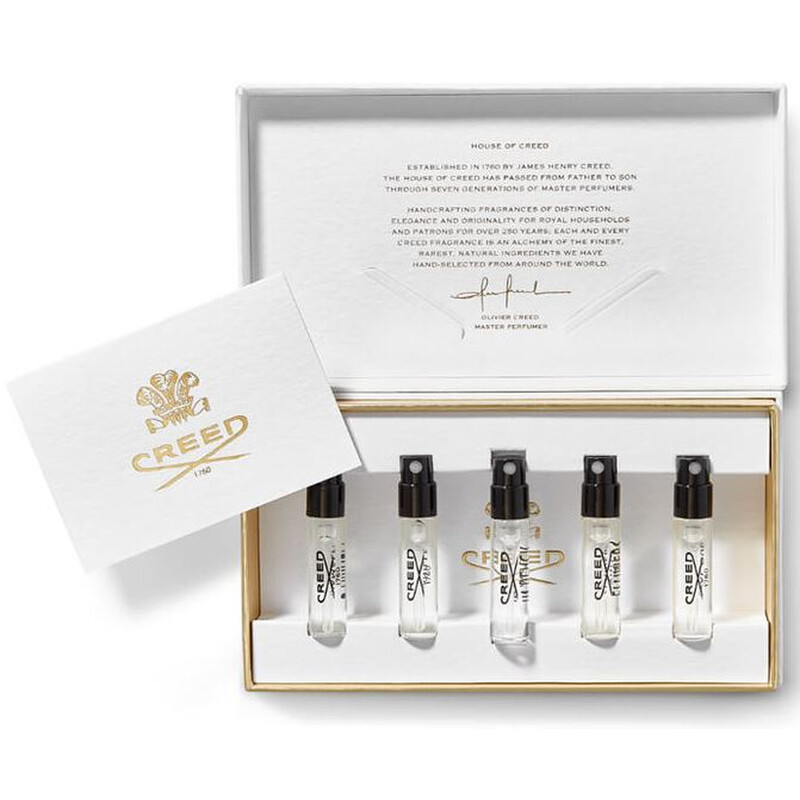 CREED ショップ袋 ＆ 香水サンプルセット Creed Men's EDP Spray Sampler Set 5 x 1.7 ML/.06 oz 3508440505781