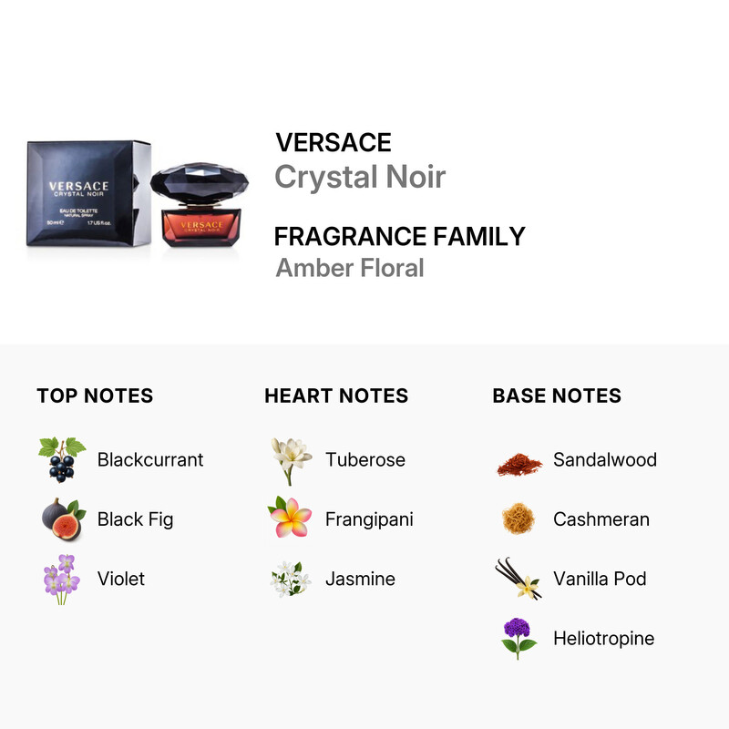 Versace Crystal Noir by Versace EDT Spray 1.7 oz 8018365071261