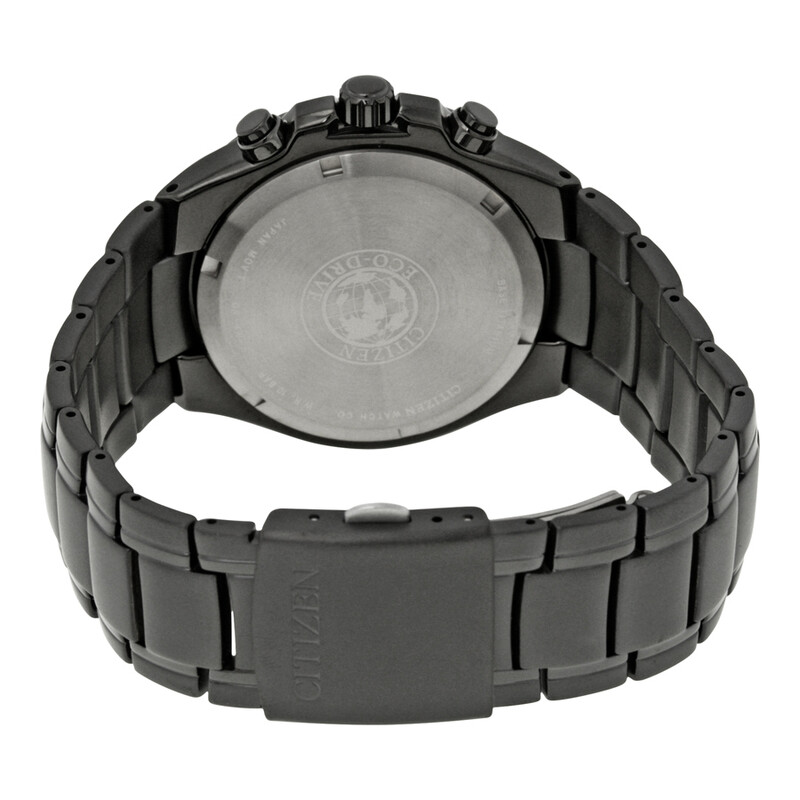 Citizen Ctizen Eco Drive Chronograph Black Dial Titanium Men's