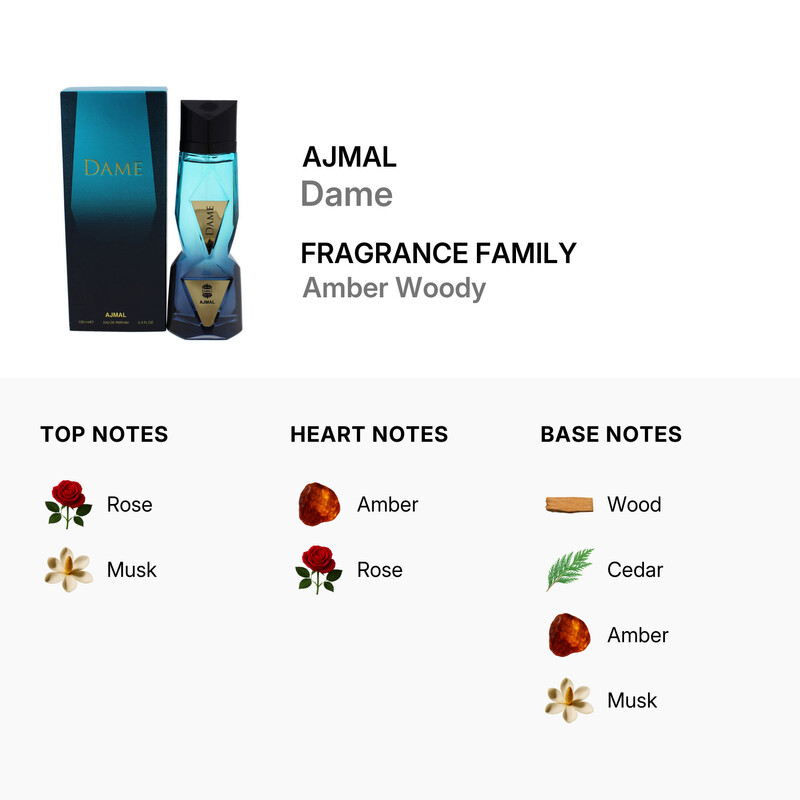 Ajmal Dame by Ajmal for Women - 3.4 oz EDP Spray 6293708012183
