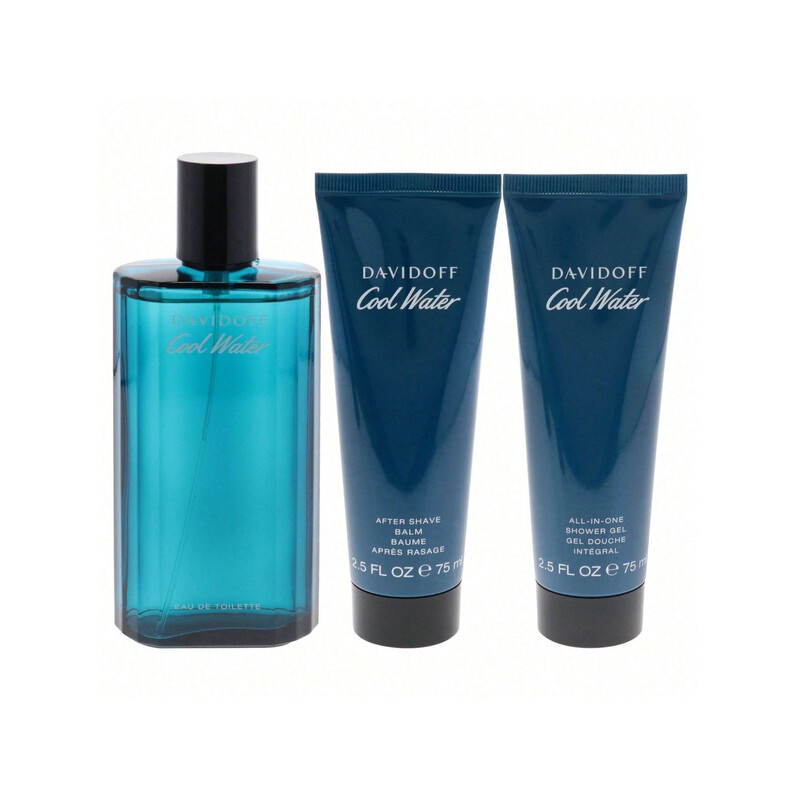 Davidoff Men's Cool Water 3pcs EDT Gift Set Fragrances