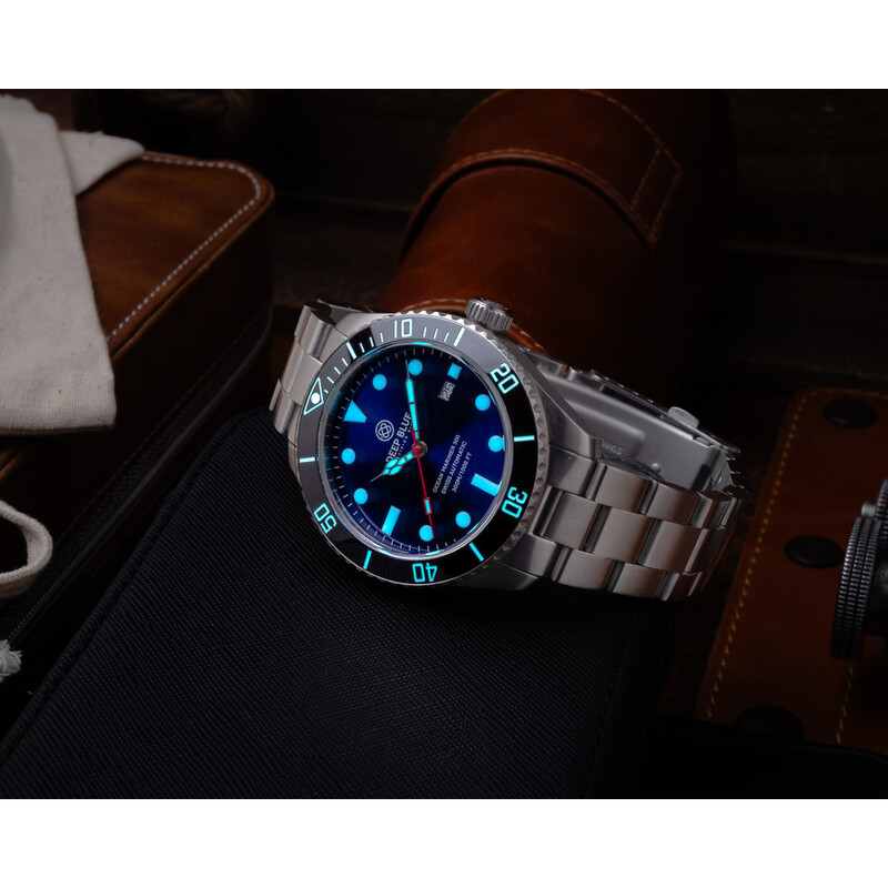 Deep Blue Ocean Mariner 300 Automatic Black Dial Men's 42 mm Watch