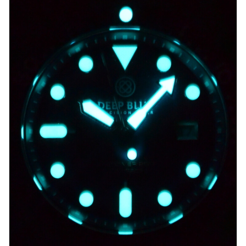 Deep Blue Pro Diver 200 Quartz Black Dial Men's Watch PSD200BLACK