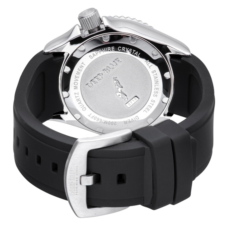 Deep Blue Pro Diver 200 Quartz Black Dial Men's Watch PSD200BLACK