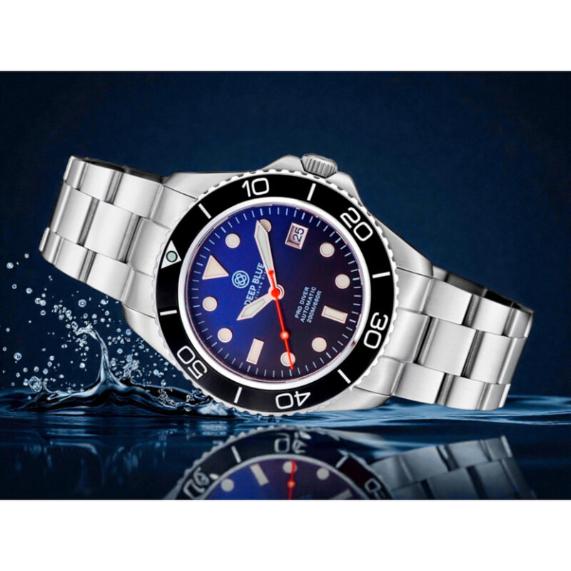 Deep Blue Pro Diver 200 Automatic Blue Dial Men's 42 mm Watch