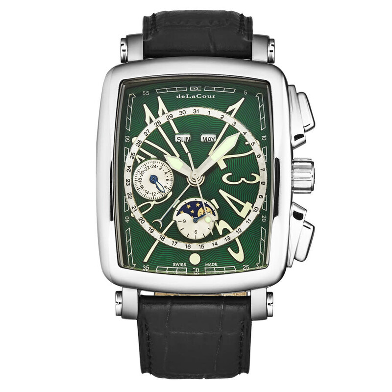 Delacour Vialarga Chronograph GMT Automatic Moon Phase Day-Night