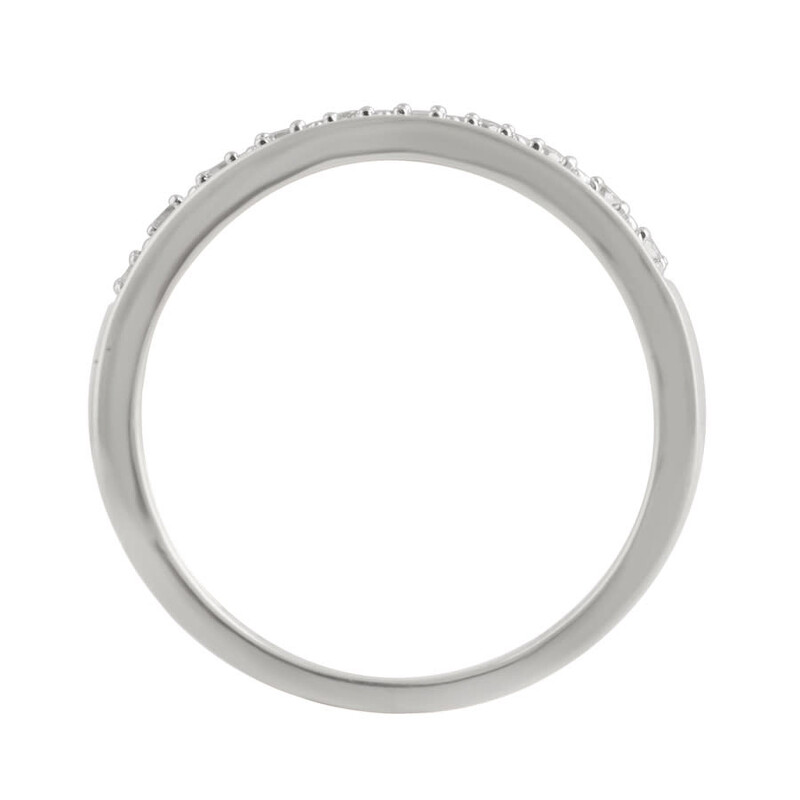 Diamondmuse 0.10 cttw Diamond Sterling Silver Wedding Band KR19877DW12 ...