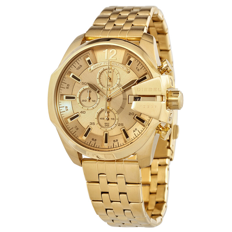 Diesel Baby Chief Chronograph Quartz Gold Dial Men's Watch DZ4565