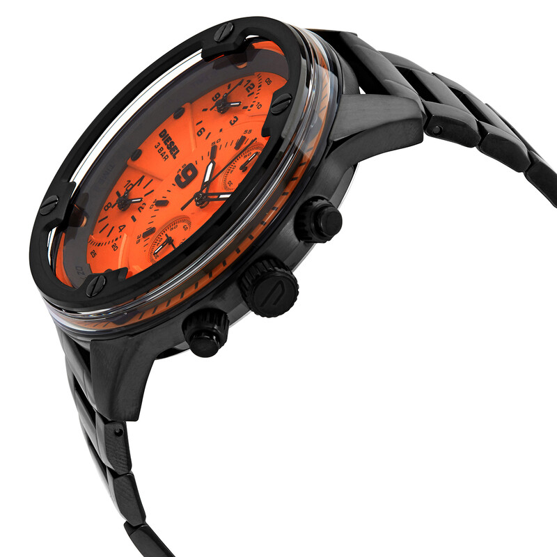 Diesel Boltdown Chronograph Quartz Orange Dial Men's Watch DZ7432