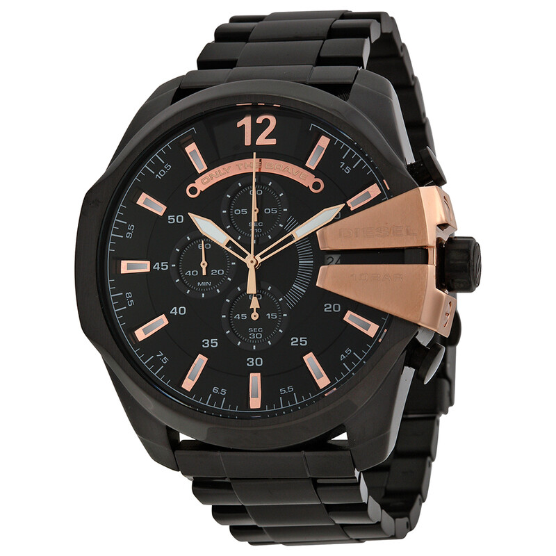 Diesel Chief Chronograph Black Dial Stainless Steel Men's Watch