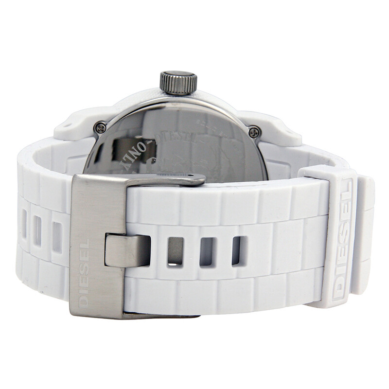 NWT Diesel Double Down White Rubber Men\'s Watch Diesel Double Down White Rubber Men main image 4
