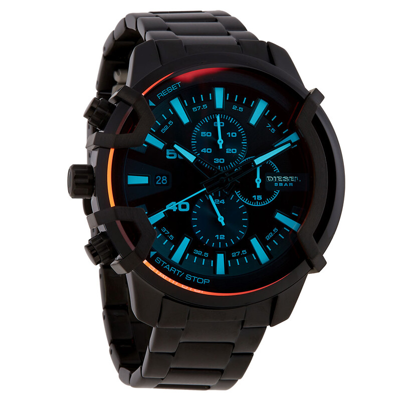 Diesel Griffed Lefty Chronograph Quartz Black Dial Men's Watch